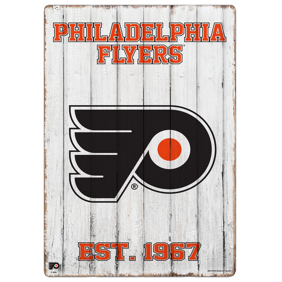 Philadelphia Flyers 24x16 Established Faux Wood Sign
