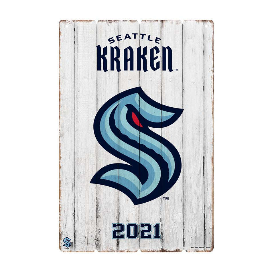 Seattle Kraken 24x16 Established Faux Wood Sign