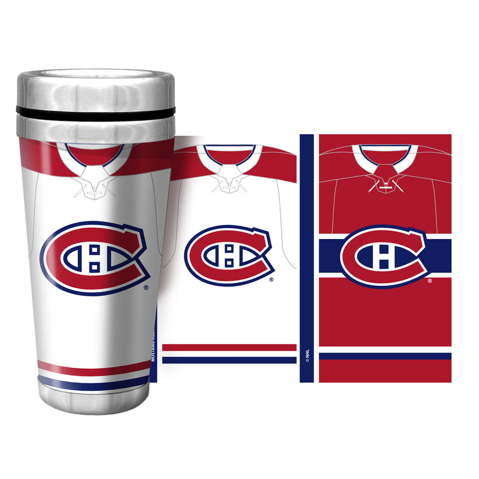 Montreal Canadiens Travel Mug - 16 oz. Full Wrap Jersey