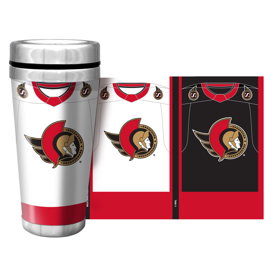 Ottawa Senators Travel Mug - 16 oz. Full Wrap Jersey