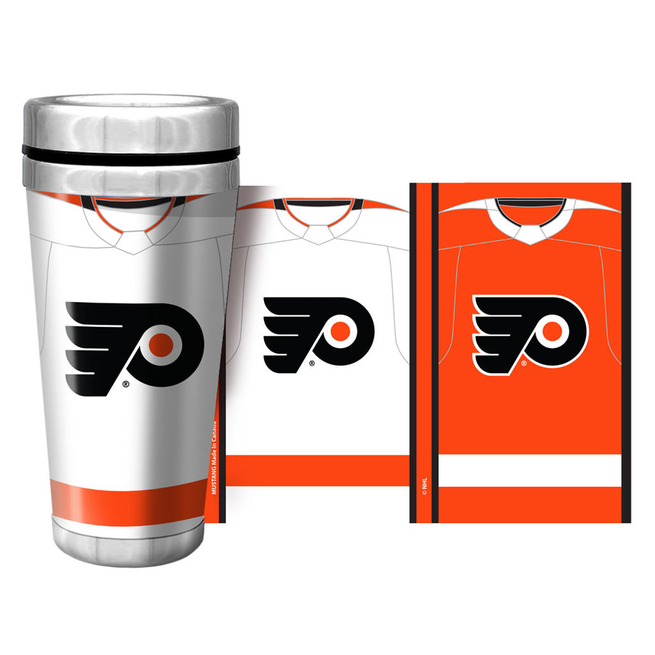 Philadelphia Flyers Travel Mug - 16 oz. Full Wrap Jersey