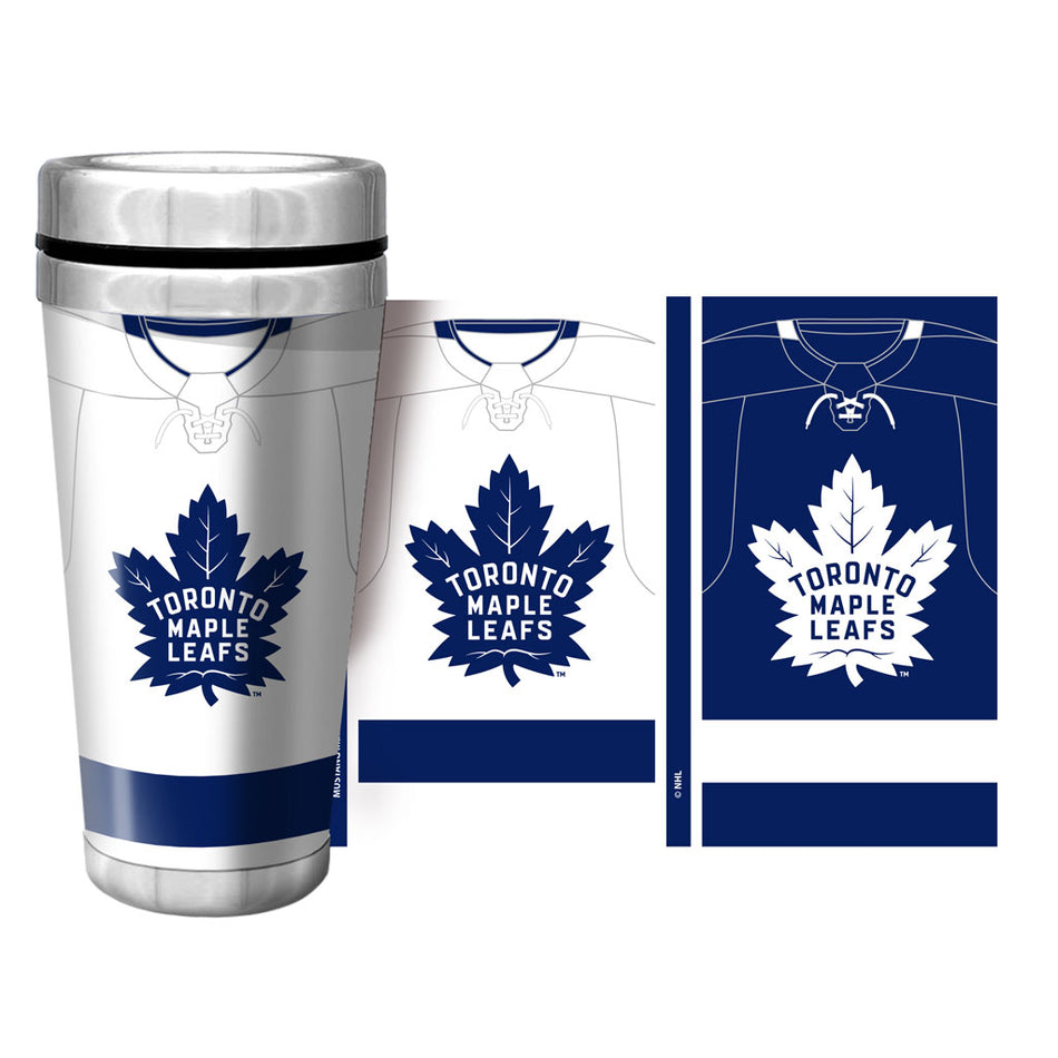 Toronto Maple Leafs Travel Mug - 16 oz. Full Wrap Jersey