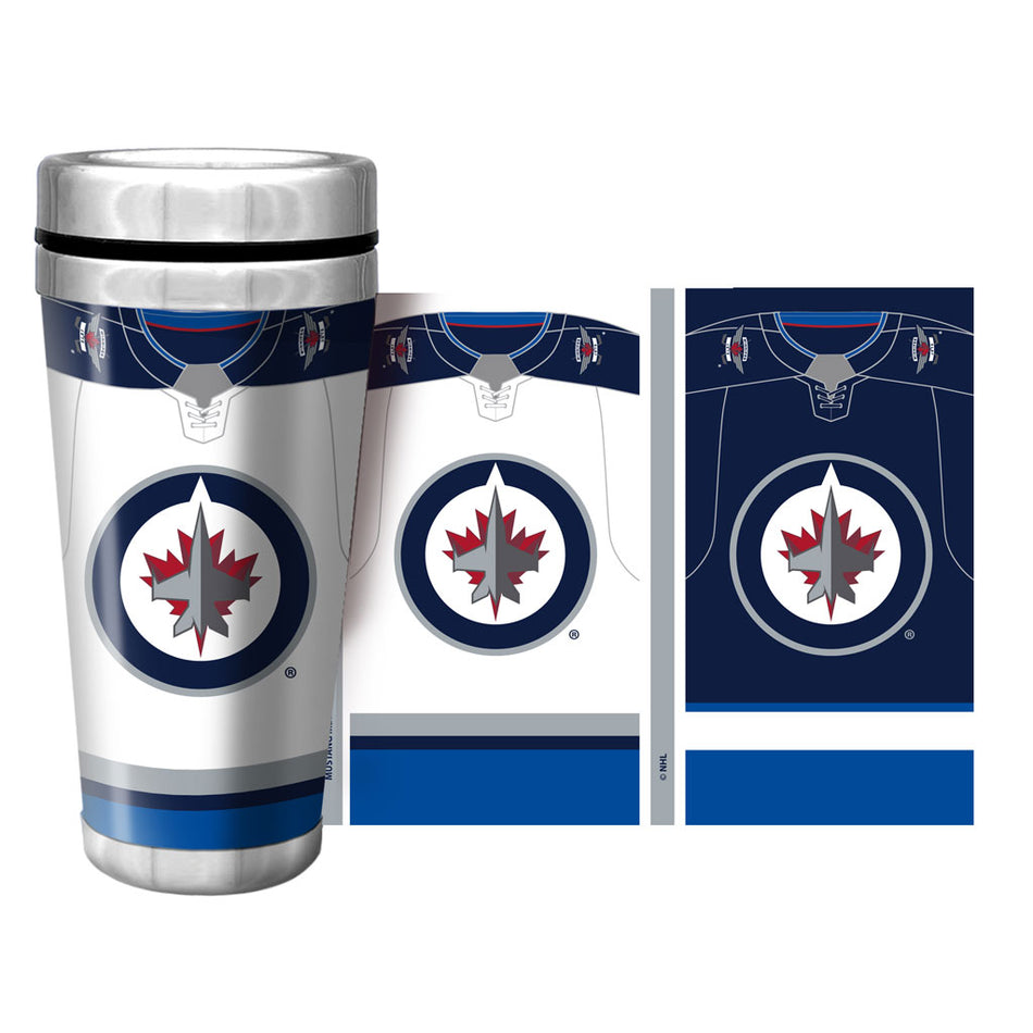 Winnipeg Jets Travel Mug - 16 oz. Full Wrap Jersey