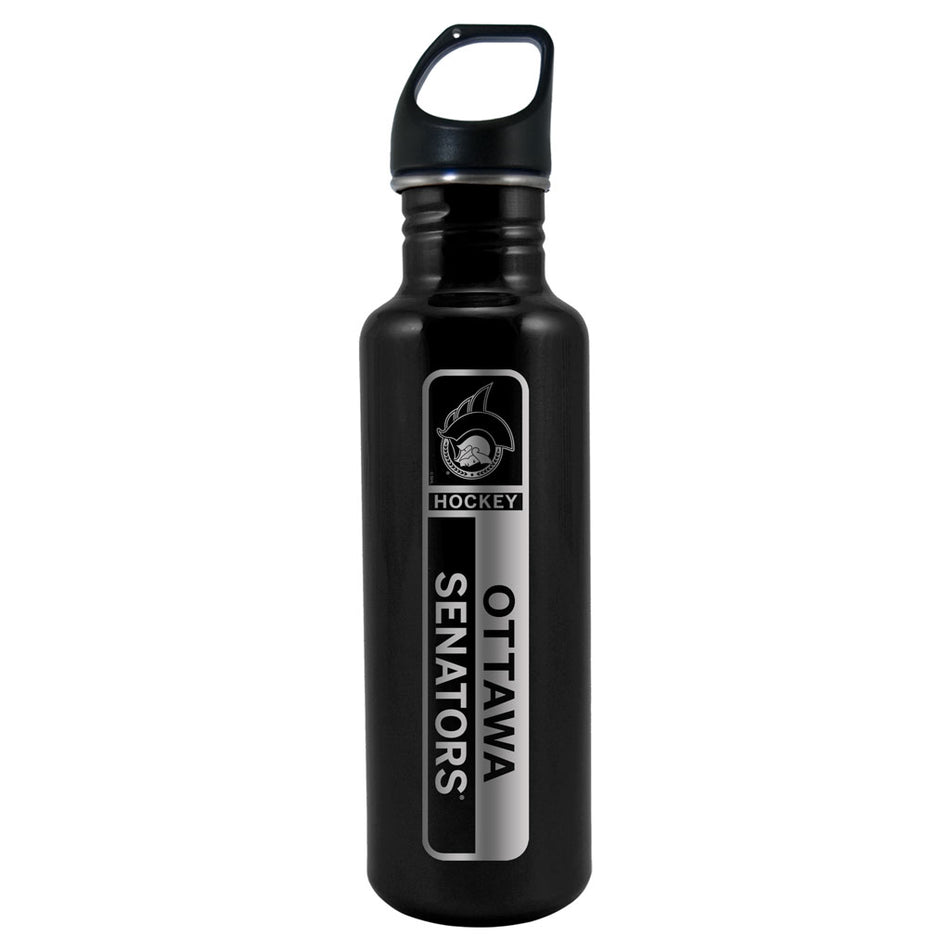 Ottawa Senators 26oz Black Stainless Steel Water Bottle