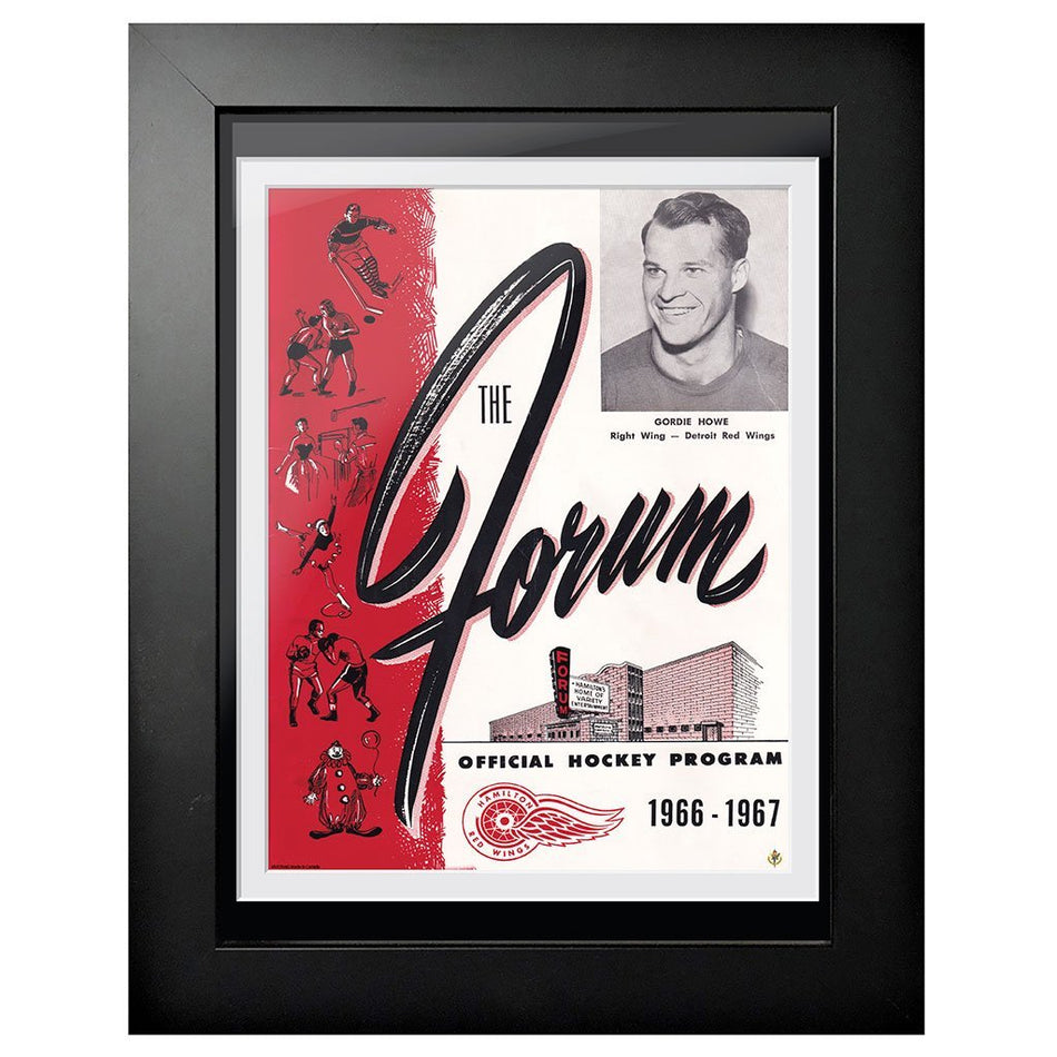 Detroit Red Wings Program Cover - Gordie Howe 1966