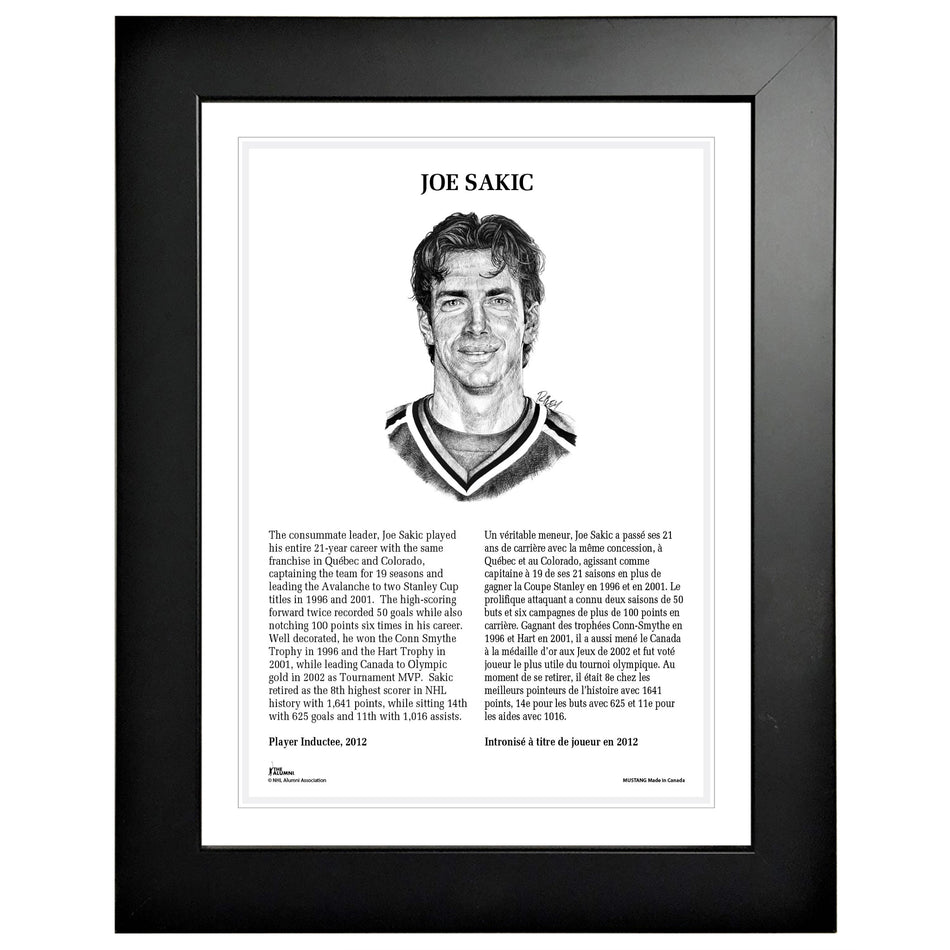 2012 Joe Sakic - NHL Legends 12x16 Frame