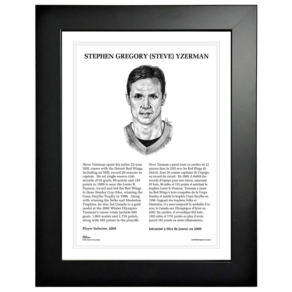 2009 Steve Yzerman - NHL Legends 12x16 Frame