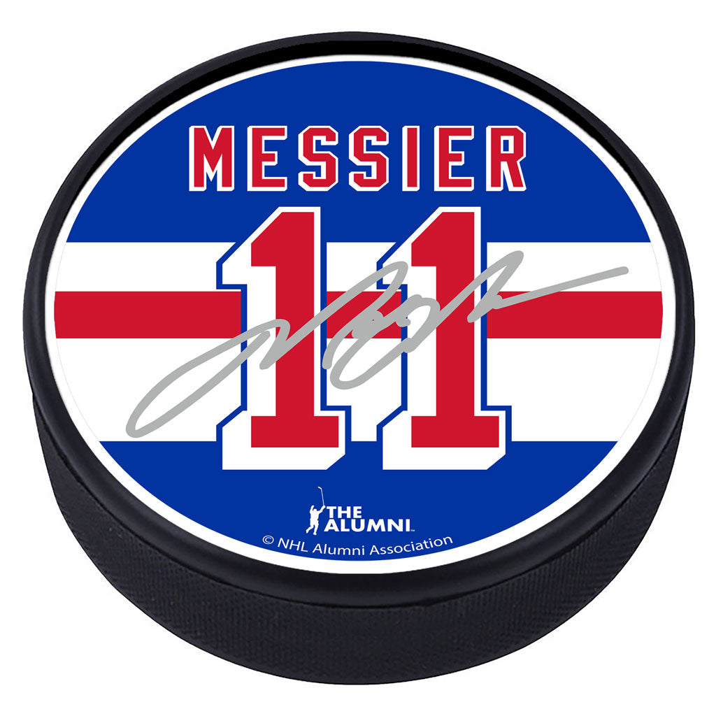 New York Rangers™ M. Messier Souvenir Player Puck with Replica Signature - Sports Decor