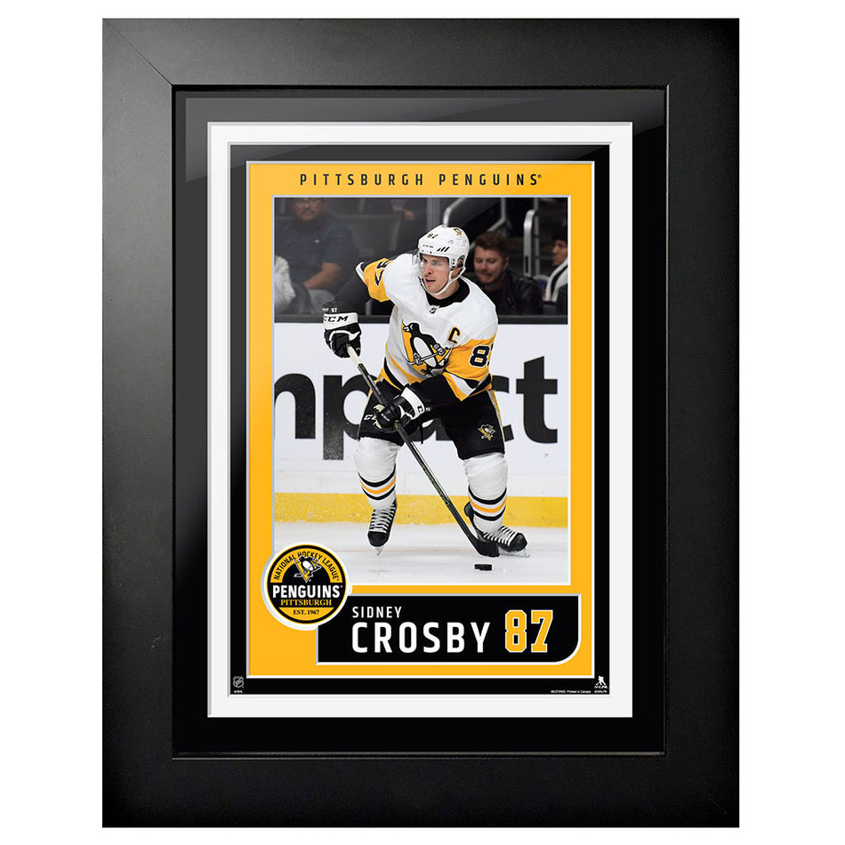 Pittsburgh Penguins Sidney Crosby 12x16 Block Design - Away Jersey