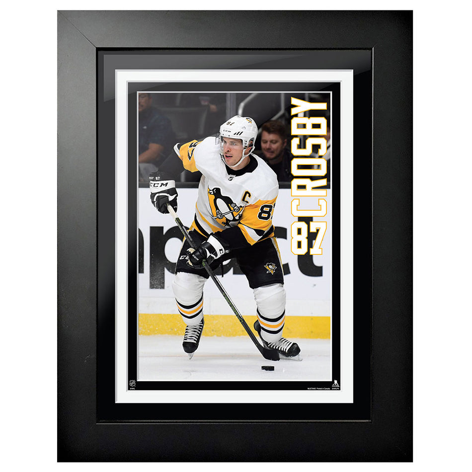 Pittsburgh Penguins Sidney Crosby 12x16 VT Design - Away Jersey