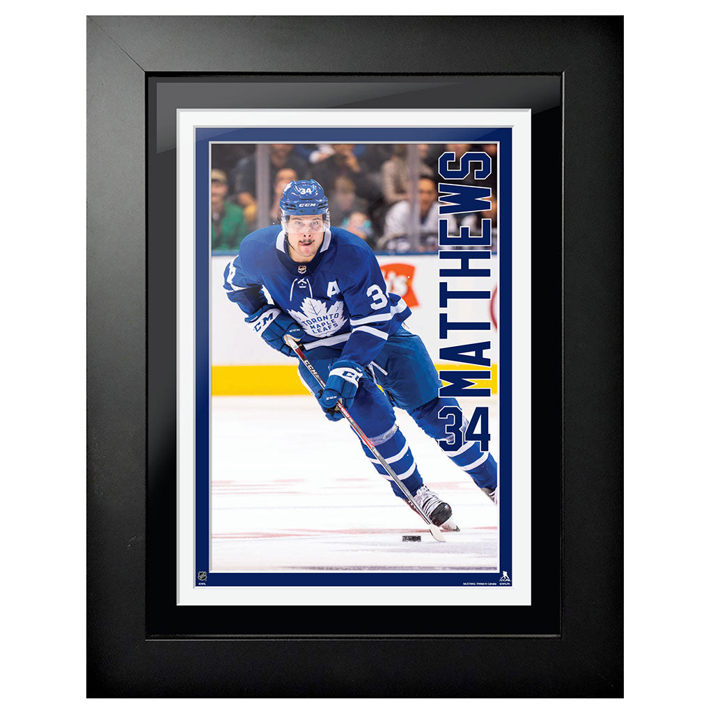 Toronto Maple Leafs Art-Auston Matthews Picture Frame Vertical Design 12"x16"