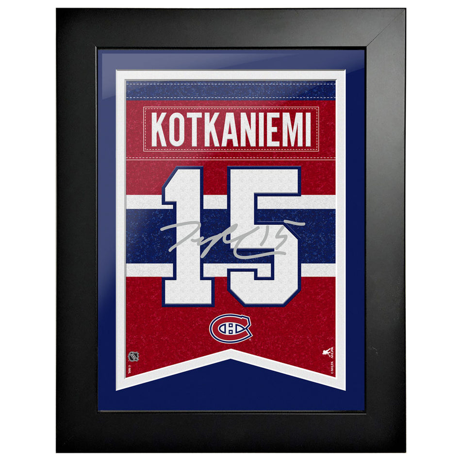 Montreal Canadiens Kotkaniemi Framed Player Number with Replica Autograph