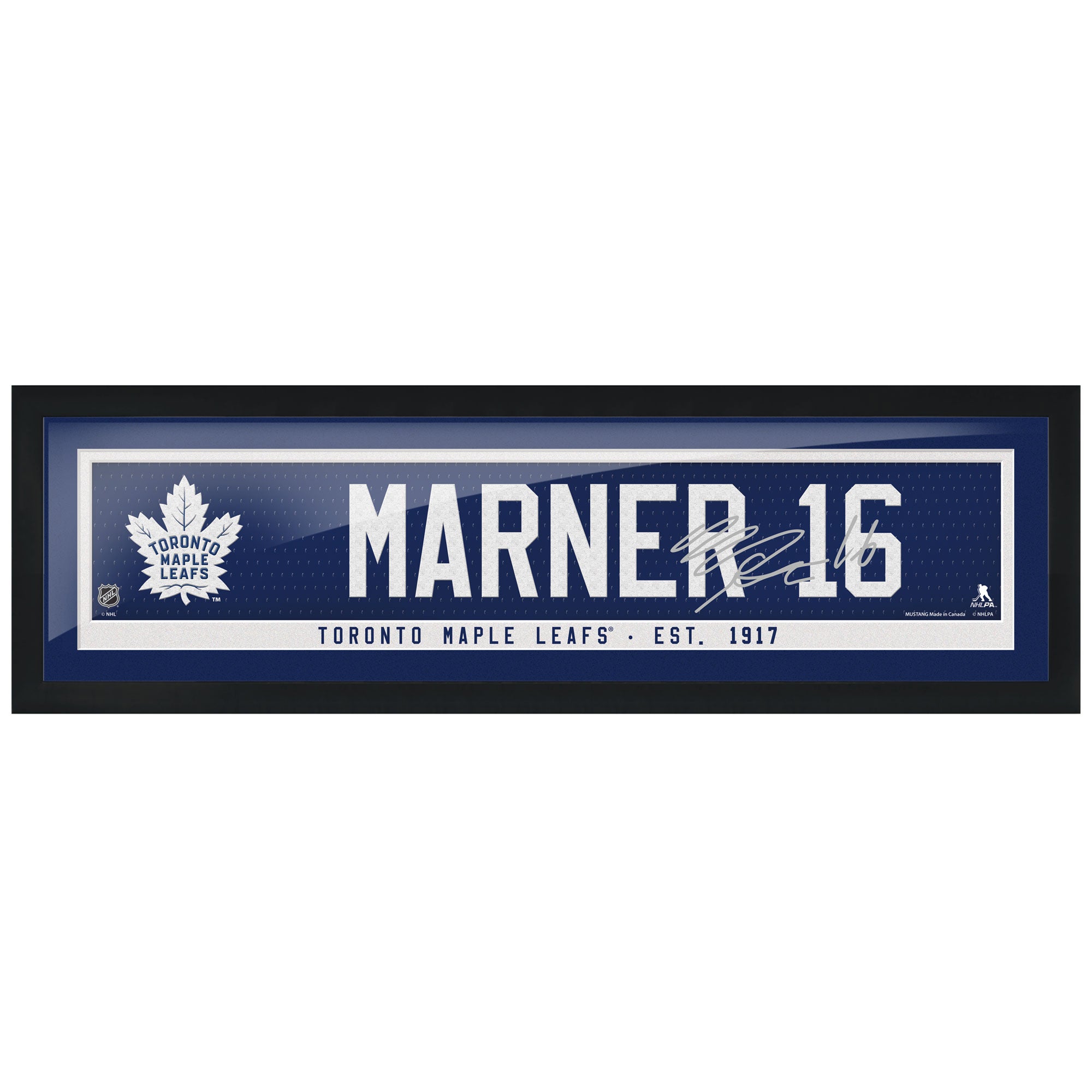 Toronto Maple Leafs Art-Mitch Marner Name Bar with Replica Autograph Frame 6"x22"