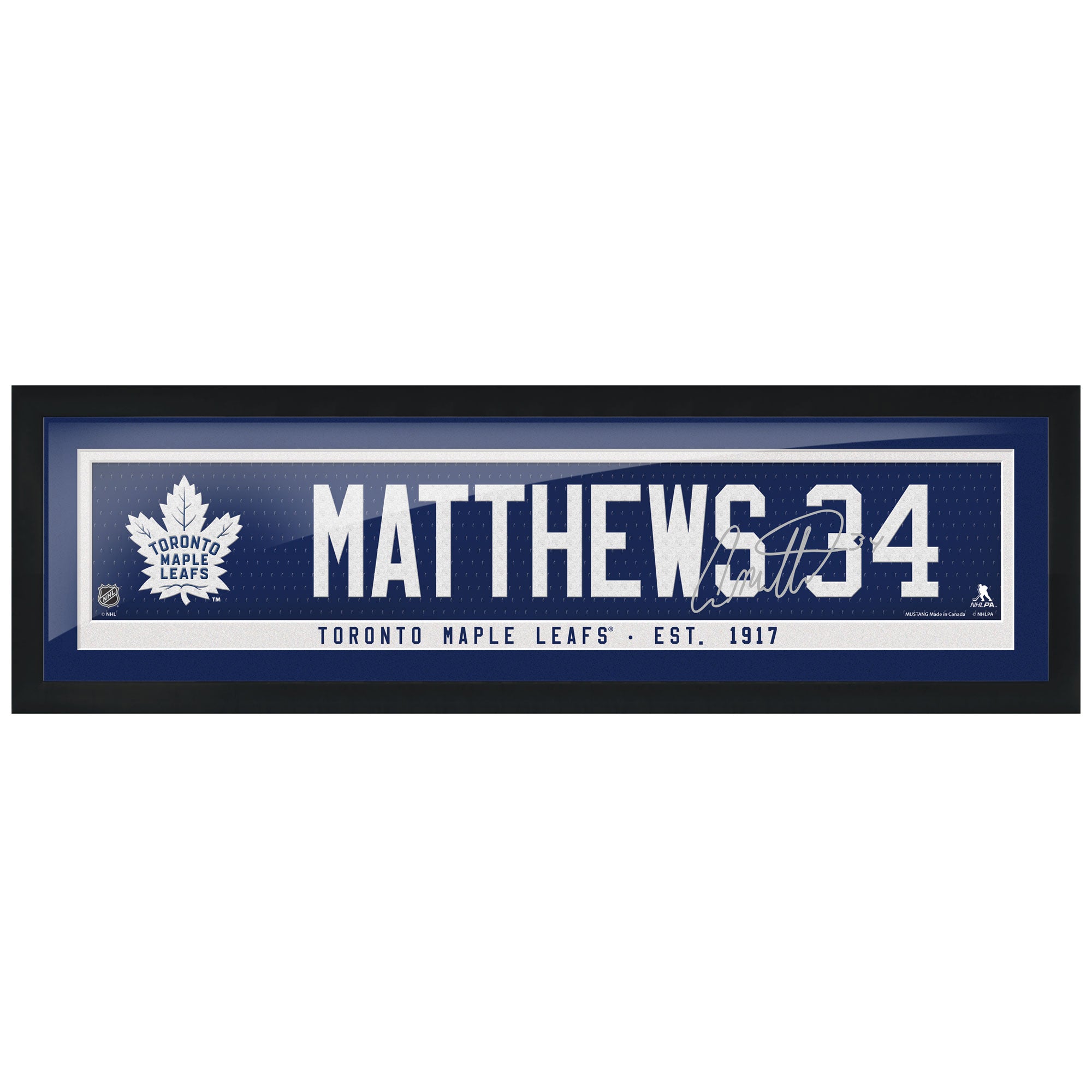 Toronto Maple Leafs Art-Auston Matthews Name Bar with Replica Autograph 6"x22"