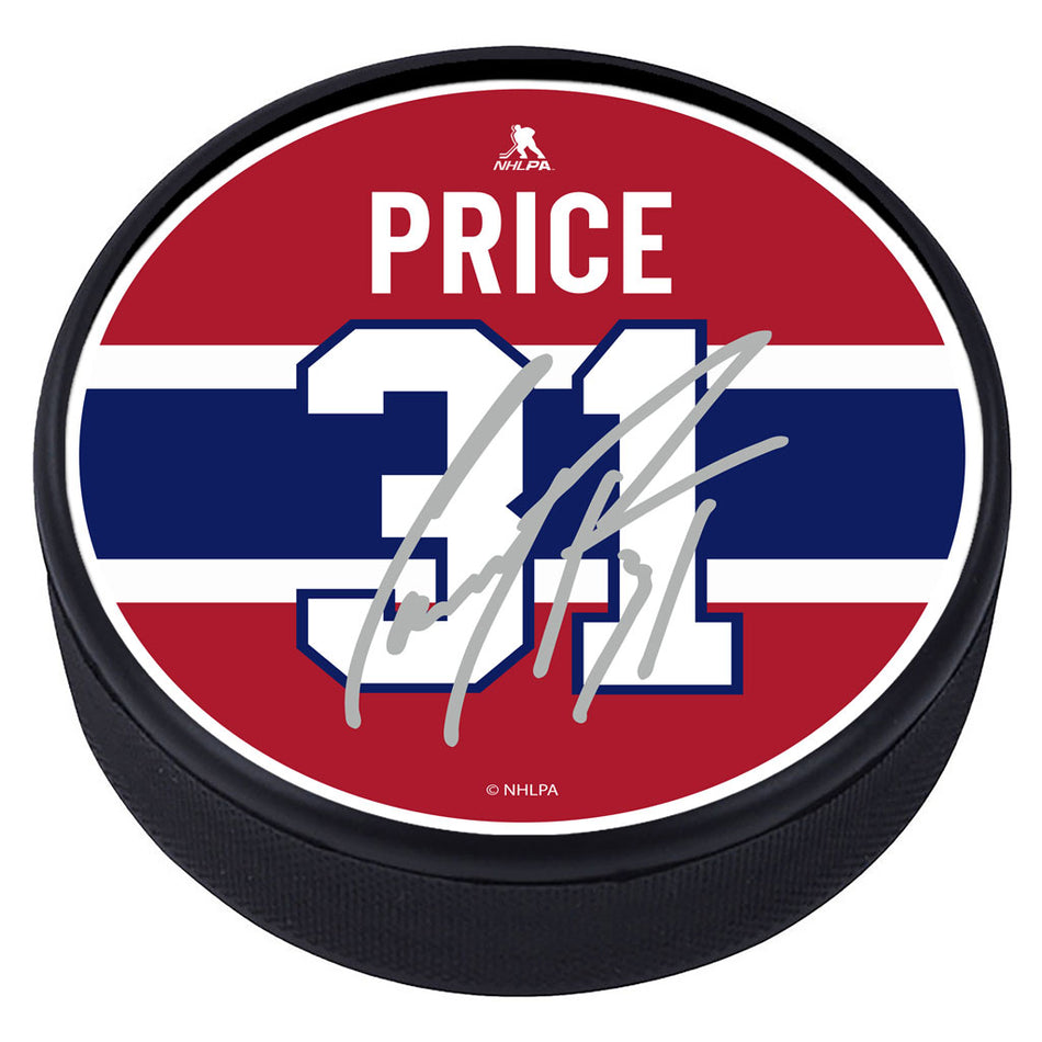 Montreal Canadiens™ C. Price Souvenir Player Puck with Replica Signature - Sports Decor