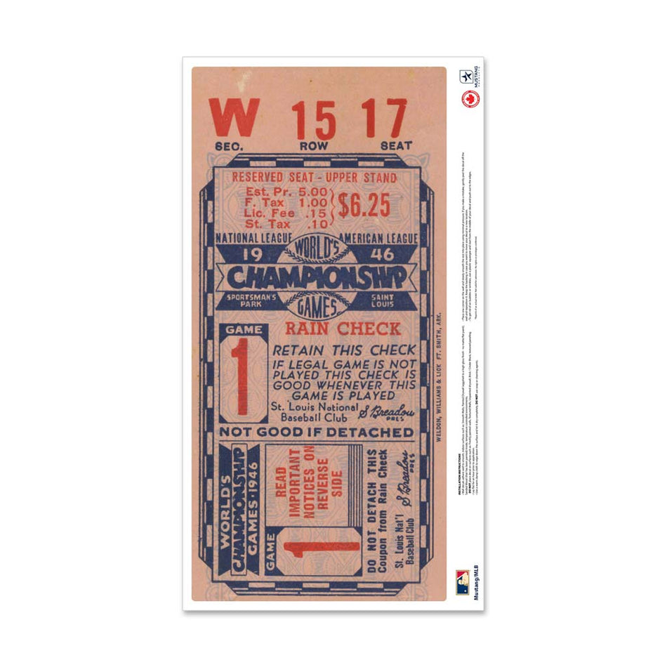 24" Repositionable W Series Ticket St. Louis Cardinals 1964G1