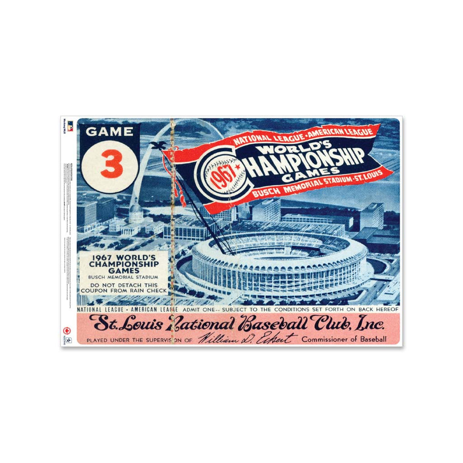 24" Repositionable W Series Ticket St. Louis Cardinals Centre 1967G3C