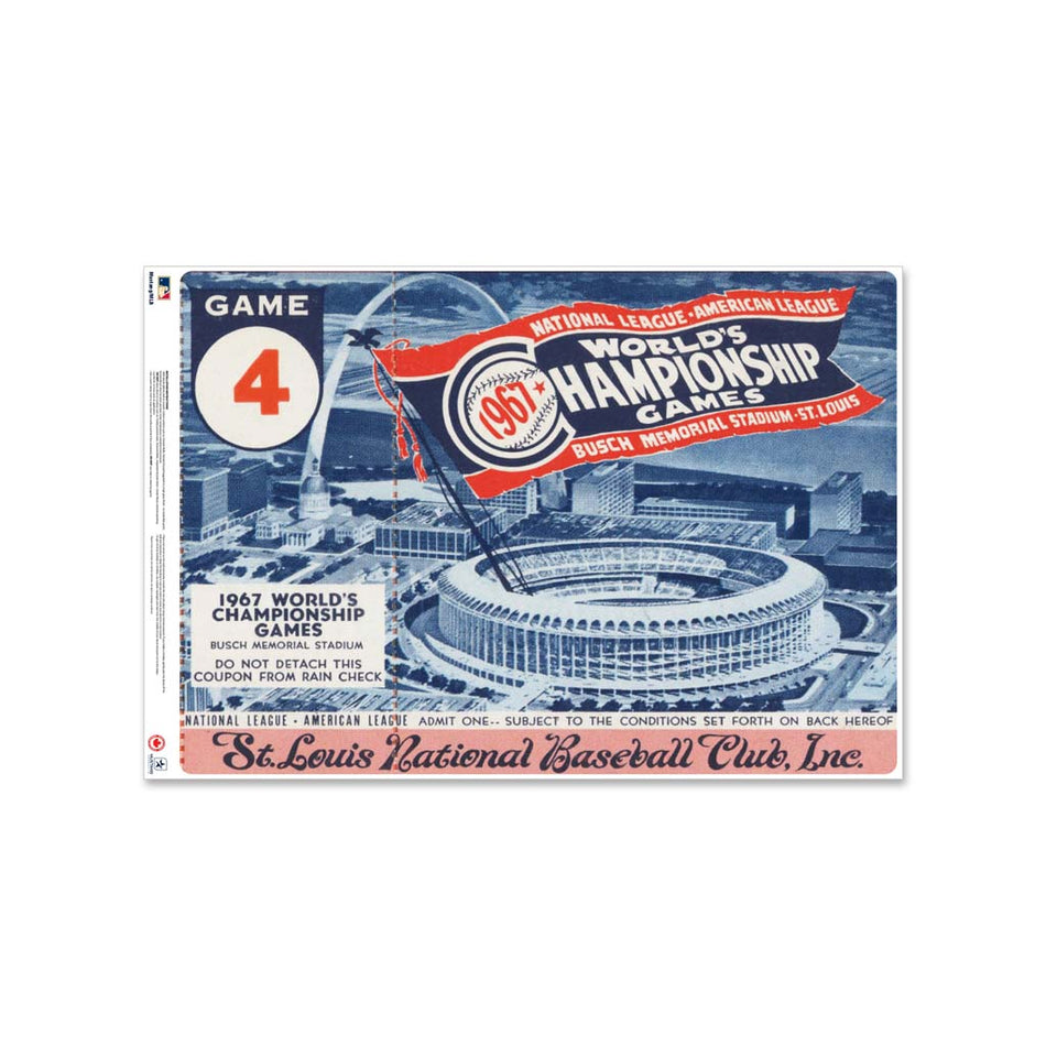 24" Repositionable W Series Ticket St. Louis Cardinals Centre 1967G4C